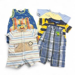 Colorful Baby Boy Rompers Bundle 6-9 Months
